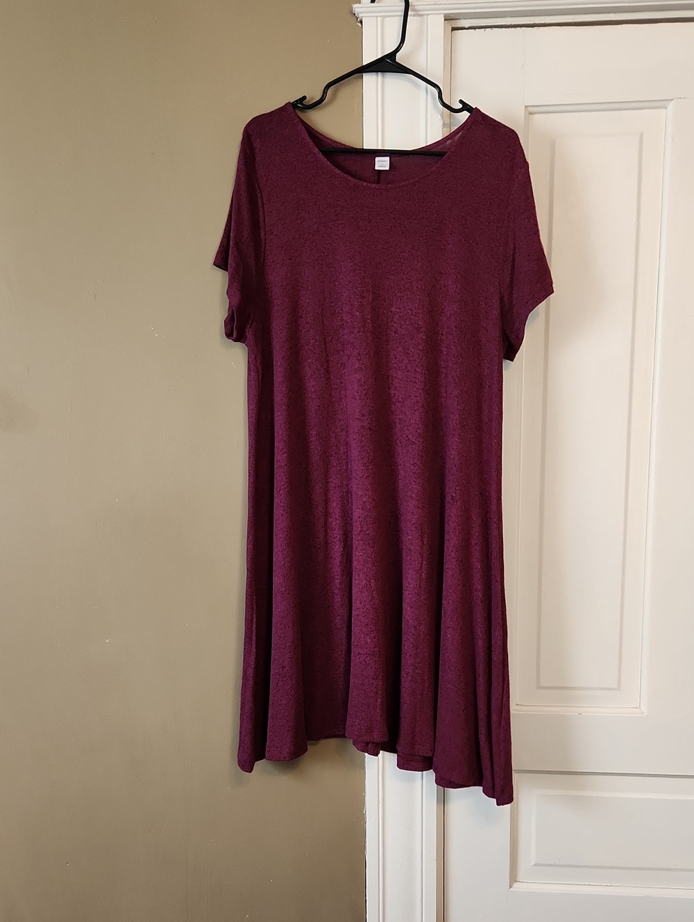 Old Navy Short Sleeve Knit Dress - Burgundy